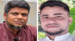 বামে অভিযুক্ত যুবদল নেতা ও ডানে ভুক্তভোগী সাংবাদিক