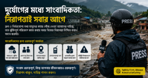 দুর্যোগপূর্ণ এলাকায় সংবাদ সংগ্রহের সময় সাংবাদিকদের নিরাপত্তার গুরুত্ব