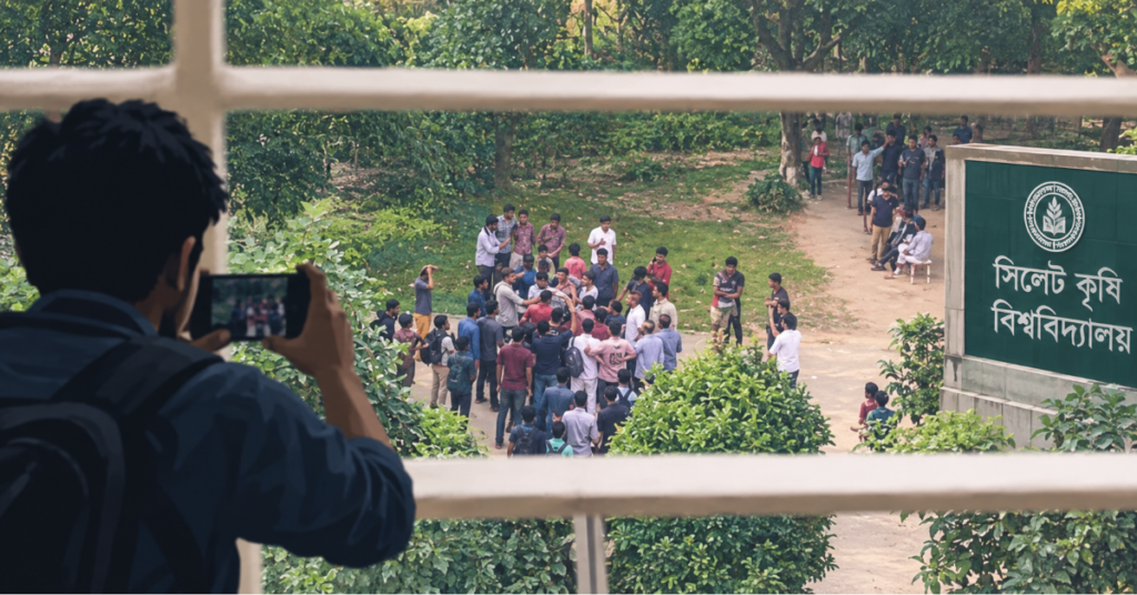 সিকৃবিতে ছাত্রদলের দুই পক্ষের হাতাহাতি, সাংবাদিক হেনস্তার অভিযোগ