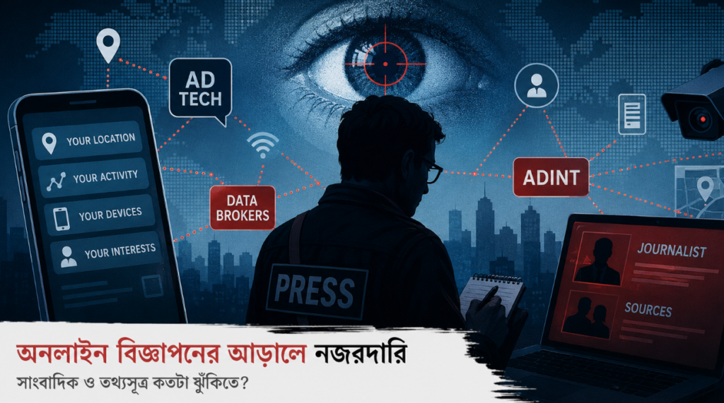 অনলাইন বিজ্ঞাপনের আড়ালে নজরদারি: সাংবাদিক ও তথ্যসূত্র কতটা ঝুঁকিতে?